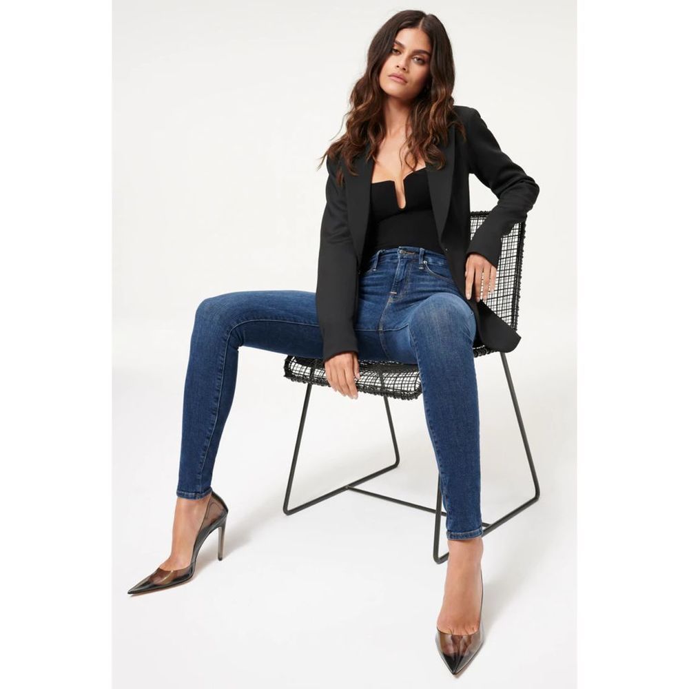 Good American Good Legs High Rise Skinny Jeans Blue004 Size 2 / 26